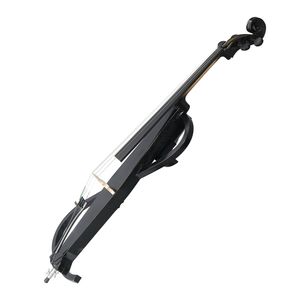 Violoncello Elettrico Professionale 4/4 Full-Size Tipo S con Custodia, Arco, Resina, Cuffie, Cavo di Collegamento e Accessori in Ebano - Product Image 2