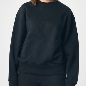 <b>Women</b> <b>Black</b> High Neck Long Sleeve Winter Pullover <b>Sweatshirt</b> Casual Relaxed Fit Daily Wear Top 2026 - Product Image 2