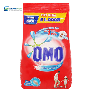 ผงซักฟอกโอโม สมาร์ทโฟม สูตรขจัดคราบฝังแน่น ฟองน้อย สำหรับซักผ้า 3 กก. (ขายส่ง) - Product Image 1