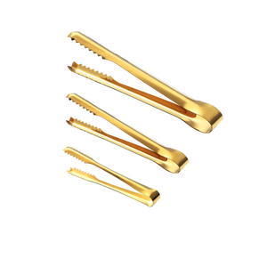 Mini-pinces à glace en acier inoxydable doré pour bar, outil de cuisine, pinces à crème, petites pinces à cocktail en métal - Product Image 6