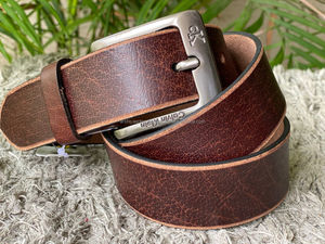 Nuevo cinturón de cuero con hebilla para hombre, cinturón informal Formal impecable de alta calidad, cinturón marrón de cuero genuino para hombre con hebilla ajustable - Product Image 2