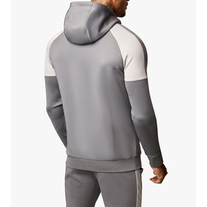 Ensemble de survêtement pour homme de qualité supérieure, coupe classique, avec fermeture éclair et capuche, style sportif, séchage rapide, en polaire, deux pièces. - Product Image 4