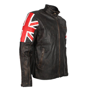 Vêtements d'hiver pour hommes, veste en cuir PU décontractée à fermeture éclair, vêtements pour hommes, veste en cuir à manches longues slim, veste de moto tendance - Product Image 3