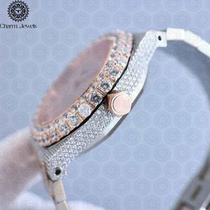 นาฬิกาข้อมือผู้ชาย Charm Jewels หรูหรา ตัวเรือนสแตนเลสสตีล สีโรสโกลด์ หน้าปัดประดับเพชร ขนาด 40 มม. ระบบอนาล็อก กลไกจักรกล ตัวเรือนทรงเหลี่ยม รุ่น 10 - Product Image 2