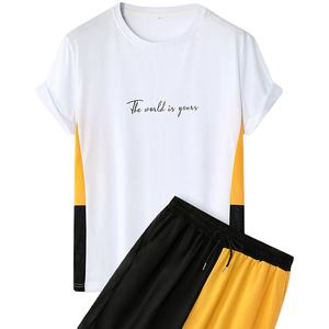 Conjunto Casual de Verano para Hombre 2026, Transpirable, de Secado Rápido, Camiseta de Manga Corta y Pantalones Cortos Flexibles para Gimnasio, Playa y Vacaciones - Product Image 1