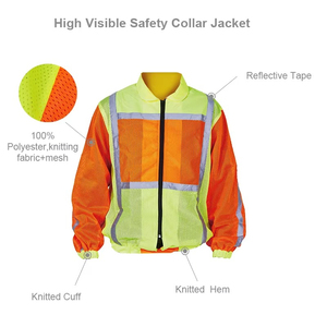 Veste softshell polaire haute visibilité pour hommes, vêtements de travail pour la construction, fabrication sur mesure OEM, vestes de travail pour hommes en vente en ligne - Product Image 2