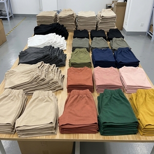 Ensemble de shorts en coton pour hommes et femmes, tissu doux, léger et respirant, confortable, décontracté, à porter au quotidien, ensemble assorti - Product Image 6