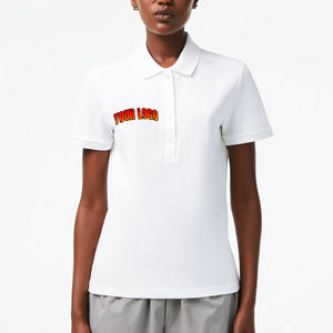 Camiseta de polo de golf para mujer al por mayor, con logotipo personalizado, poliéster 100% algodón, manga corta, con relieve, camisetas de polo para mujer, OEM, ODM - Product Image 3