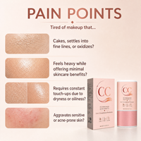 Crème Sérum Teintée CC Niacinamide 2% Ferment de Bifida Éclaircit la Peau Atténue le Teint Terne Hydratation Intense Formule 3-en-1