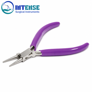 Pince à bec rond professionnelle pour bijoux, en acier inoxydable, pour plier le fil, faire des boucles, travailler les perles, outil artisanal - Product Image 1