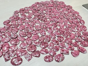 Trimurti Gems Natural Pink Thulite Cabochon Gemstone | Polished Loose Stone Jewelry Making DIY <b>Cheap</b> Price Customizable Size, - Product Image 1