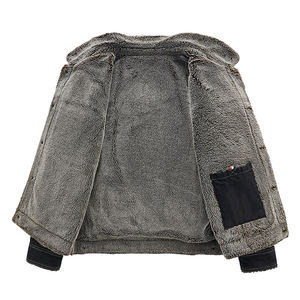 Veste en jean pour homme de haute qualité, personnalisée, avec doublure en laine, veste en jean thermique chaude, manteau en jean décontracté pour homme - Product Image 2