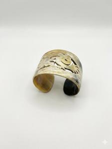 Handmade Eco-Friendly Buffalo Horn Carved <b>Dragon</b> Cuff Bracelet Modern Natural Craft Jewelry <b>Art</b> Collectible - Product Image 2