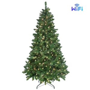 Albero di Natale Artificiale Preilluminato da 1,8 m con Luci RGB Controllabili tramite App, 300 LED, 751 Rami - Product Image 1