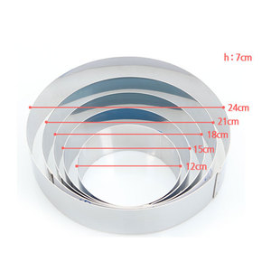 Ensemble de 5 cercles à pâtisserie ronds en acier inoxydable, réutilisables, résistants au four, compatibles lave-vaisselle - Product Image 6