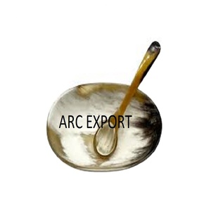 Vente en gros Bol à nourriture en corne de buffle Ustensiles de table design élégant Bol de service à dessert Dîner et déjeuner à la maison avec cuillère Bols de service - Product Image 1