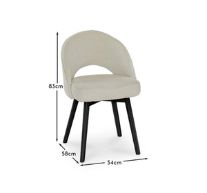 ชุดโต๊ะอาหารไม้มะฮอกกานีทรงสี่เหลี่ยมทันสมัย สีดำ พร้อมเก้าอี้หุ้มเบาะ ขาแบบไขว้ เฟอร์นิเจอร์ห้องรับประทานอาหาร - Product Image 4