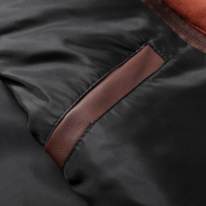 Blouson moto en cuir PU pour homme, fermeture éclair, couleur unie, coupe ajustée, longueur standard, style automne - Product Image 2