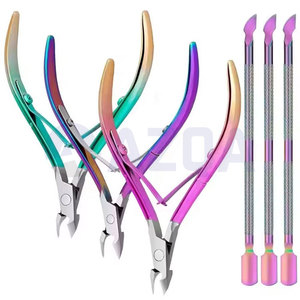 Coupe-cuticules professionnel en acier inoxydable durable et pousse-cuticules avec pointe de lame tranchante pour manucure, pédicure et soins des pieds - Product Image 6
