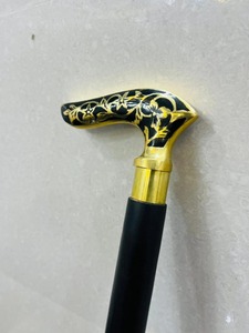 Bastón Victoriano Multifuncional de Palisandro y Latón con Diseño de Arte Popular de 3 Pliegues - Product Image 3