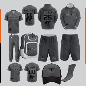 Nouveautés en vêtements de sport, tissu 100% polyester respirant, kits de baseball de haute qualité, meilleur prix, vente en gros, offre spéciale - Product Image 1