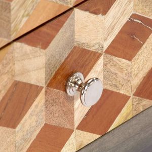 ตู้วางทีวีไม้มะม่วงเนื้อแข็ง MDF สีเทาและสีน้ำตาล ชั้นวางทีวีดีไซน์หรูหรา - Product Image 6