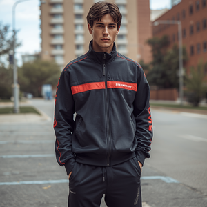 Ensemble de survêtement pour homme, vêtements de sport, logo personnalisé, fournisseur en gros, fabricant OEM, fabriqué au Bangladesh, faible MOQ - Product Image 1