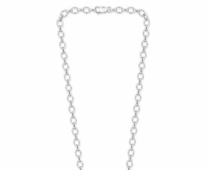 Cadena de Eslabones Redondos de Plata de Ley 925 para Hombre, Estilo Clásico Minimalista, Unisex, para Uso Diario, Regalo para Fiestas, Acabado Pulido - Product Image 2