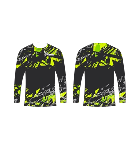 เสื้อยืดแขนยาวผู้ชาย Ferocious ลายพิมพ์ซับลิเมชั่น ลายเรขาคณิต คอกลม แห้งเร็ว ทรงสปอร์ต ความยาวปกติ - Product Image 1