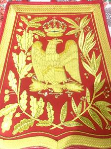 Banderola de Lujo de Alta Calidad con Bordado de Alambre Dorado para Coser, con Diseño de Sabre de Batalla General Lasalle Durante la Batalla de Stettin, con Imán - Product Image 4