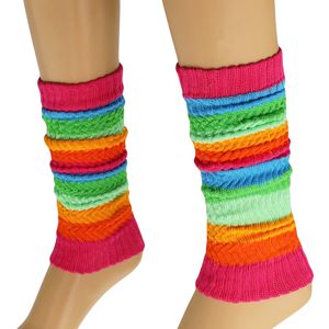 21-Inch Colorful Cotton Knitted <b>Leg</b> <b>Warmers</b> for Women 3 Pairs - Product Image 5