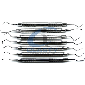 Élévateur dentaire en acier inoxydable à poignée moletée manuelle, instrument chirurgical de classe I, ensemble d'instruments chirurgicaux dentaires - Product Image 2