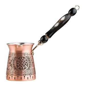 Cafetera Tradicional de Cobre Repujado Estilo Vintage, Olla de Café Antigua de Bronce para Estufa, para Cafetería - Product Image 6