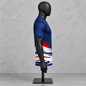 Maillot de football sublimé pour homme, col montant, manches longues, anti-transpiration, respirant, anti-UV, polyester, coupe classique, toutes tailles - Product Image 5