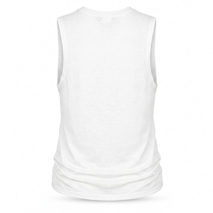 Camiseta sin mangas de pickleball unisex blanca con cuello redondo, estampado digital, transpirable, para todas las estaciones, ropa de pickleball para adultos, logotipo personalizado - Product Image 2