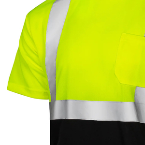 T-shirt de travail haute visibilité respirant à manches courtes avec logo et taille personnalisés, vêtements de travail réfléchissants pour hommes - Product Image 6