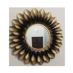 Excellent Workmanship Round Metal Wall <b>Mirror</b> With Sunburst Design Factory Sale Glam Decorative Accent For Home Interior - Product Image 1