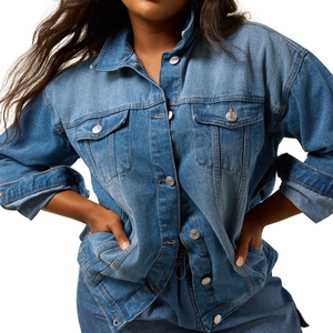 Chaqueta Vaquera para Mujer Talla Grande, Tela al por Mayor, Personalizable, Muestra Gratuita, Mejor Calidad - Product Image 5