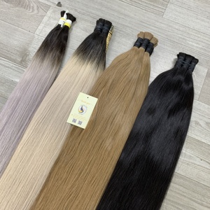 Vendedores de cabello virgen Super Double Vietnamese Hair Natural Straight Ombre Ash Blonde Bulk Hair de fábrica - Product Image 2