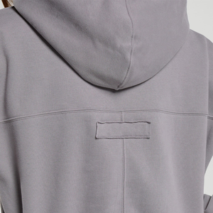 Women's Gray Fleece Hooded <b>Zip</b>-<b>Up</b> Crop <b>Top</b> with Matching Shorts Set Casual Regular Fit Winter Sportswear Waterproof & Breathable - Product Image 3