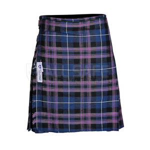 Venta al por mayor para hombre tradicional tartán falda escocesa hecha a mano ocho yardas pliegues dobladillo reforzado hebillas de cuero ajustables para festivales - Product Image 2