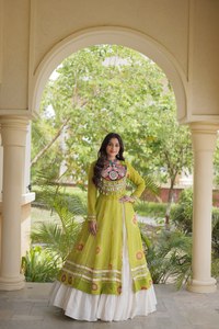 New trendy elegant navratri style fully stitched rayon chaniya choli with Gamthi work perfect for adults - Product Image 5