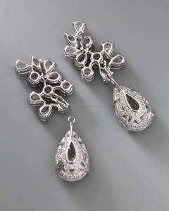 Pendientes de compromiso con diamantes cultivados en laboratorio, chapado en oro de 18 quilates y rodio, suministro de joyería al por mayor con certificado IGI - Product Image 2