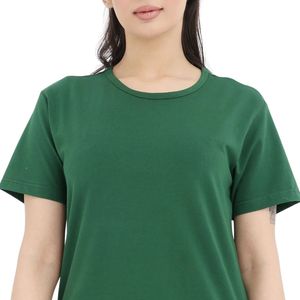 Camiseta de Color Sólido Personalizada al por Mayor para Mujer, Camiseta Informal de Manga Corta con Cuello Redondo, Suave y Cómoda para Uso Diario - Product Image 2