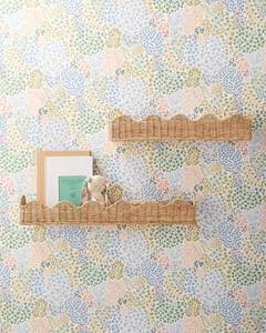 Estante Flotante de Ratán Hecho a Mano para Cuarto de Niños, Estante Colgante de Pared Tejido Natural con Borde Festoneado - Product Image 3