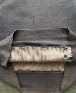 Pullover Cropped Hoodie Manufacturers Cotton Patchwork Two Tone Mineral Blank Distressed Vintage Sun Faded Acid Wash Hoddies Men - Product Image 5