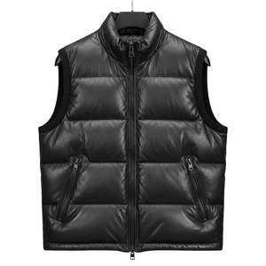 Custom Men's Insulated Waterproof Puffer <b>Vest</b> Winter Quilted Sleeveless Outdoor Casual <b>Utility</b> Waistcoat Jacket - Product Image 6