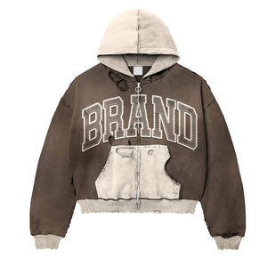 Sweat-shirt à capuche oversize unisexe en polaire polyester/coton, coupe classique, avec poches, style décontracté hiver, mode urbaine - Product Image 4