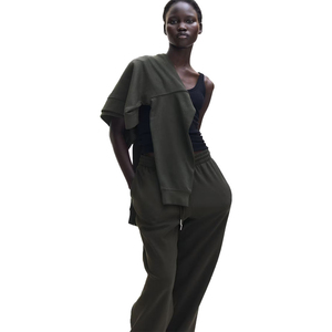 Pantalones de chándal personalizados con logo para mujer, joggers lisos de forro polar, joggers holgados de cintura alta para mujer - Product Image 5