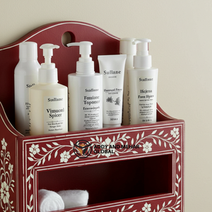 Red Wooden Wall Organizer – Compact Bathroom & Home Storage <b>Shelf</b> Red Wooden Hanging <b>Shelf</b> - Product Image 4